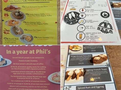 Menu for Phil's Restaurants in Calgary, AB .